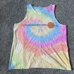 Santa Cruz Tie-Dye Tank Top mesnpreloved no size tag. Maybe XL?